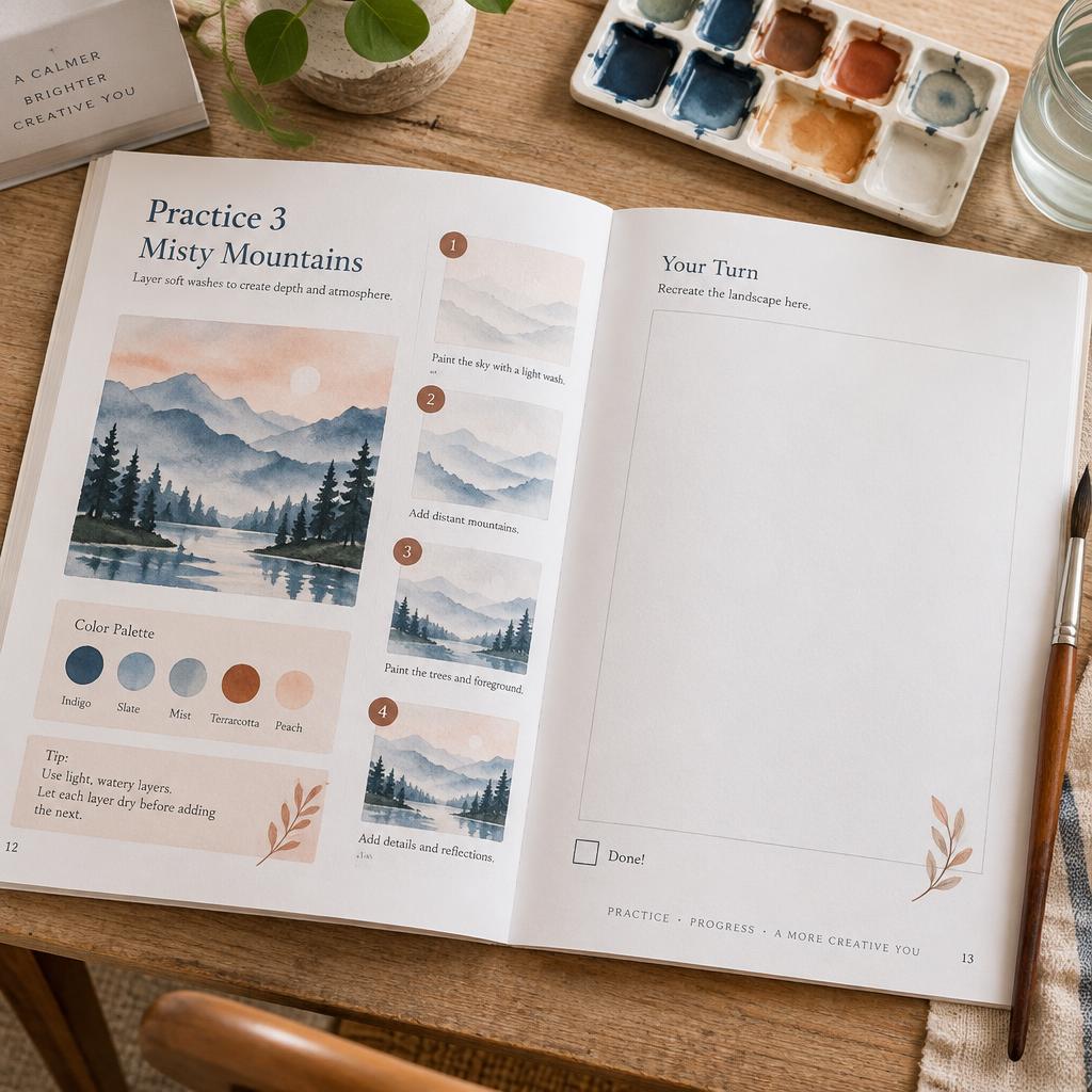 Daily Watercolor Practice Workbook